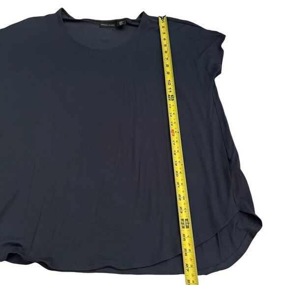 ADRIENNE VITTADINI Navy Blue Short Sleeve Scoop Neck Blouse Size XL - Picture 7 of 7